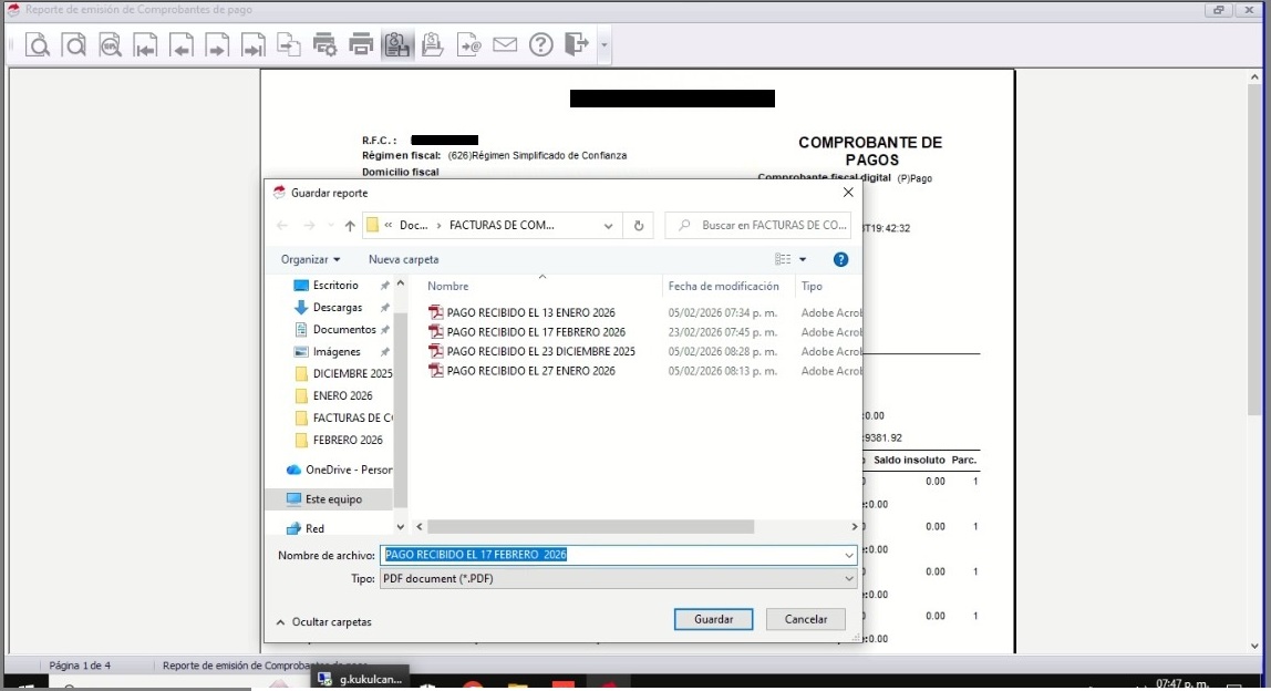 Guardado en PDF