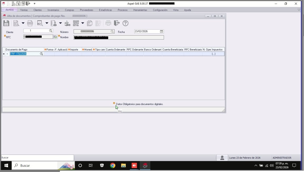 Carga de información automática